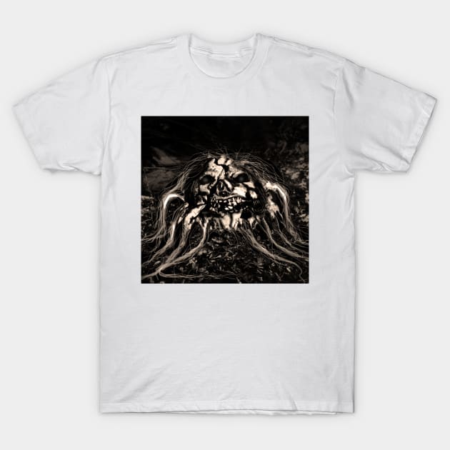 Tentacle Skull - Horror Painting T-Shirt by saradaboru